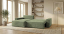Designer Ecksofa Vienna mit Schlaf- und Klappfunktion in Cord