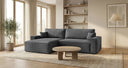 Designer Ecksofa Vienna mit Schlaf- und Klappfunktion in Cord