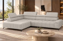 Ecksofa Volo in Chenille Beige, Ottomane links – Ansicht 2