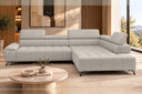 Ecksofa Volo in Chenille Beige, Ottomane rechts – Ansicht 3