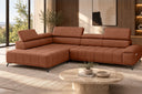 Ecksofa Volo in Chenille Terrakotta, Ottomane links – Ansicht 2