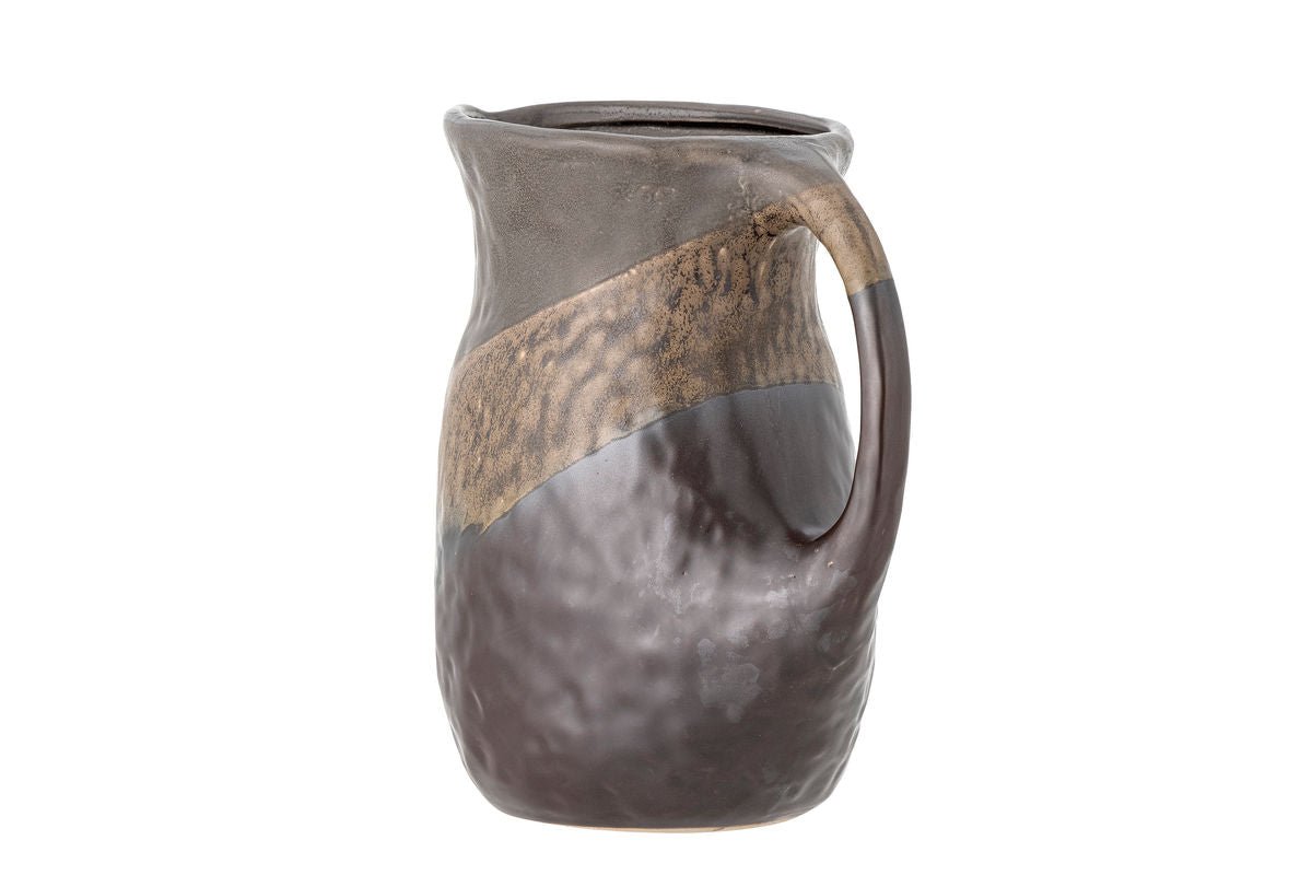 Džbán Mella – kamenina s retro glazúrou v hnedej