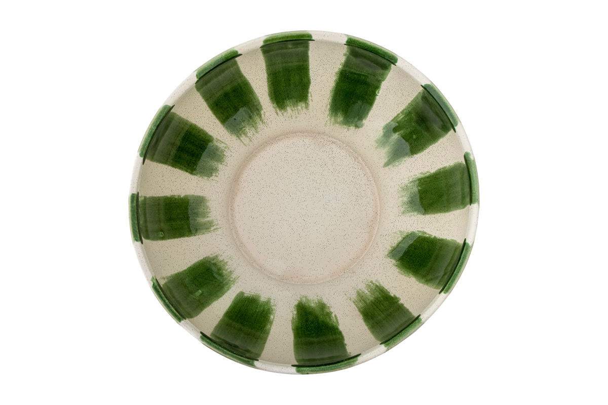 Miska Amara – ručne maľovaná kamenina s pruhovaným vzorom