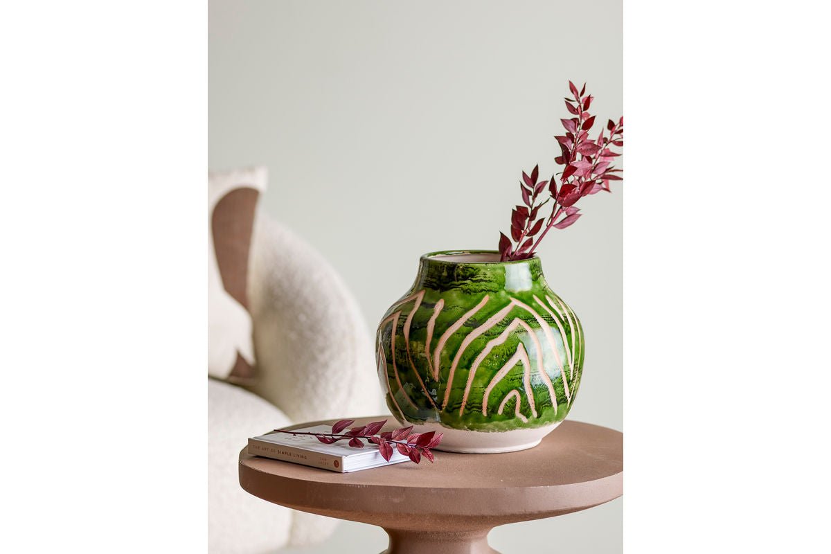 Vase „Mirava“ – Grünes Steingut