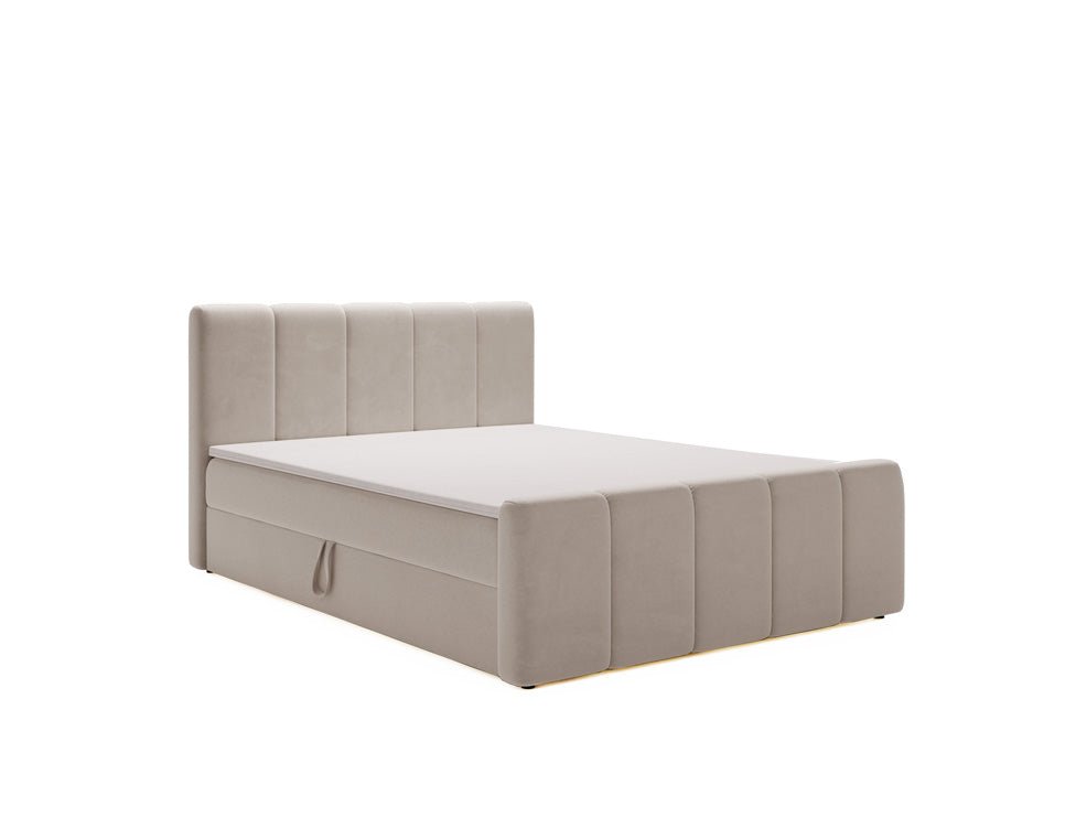 Boxspringbett Bergamo Samt mit Stauraum