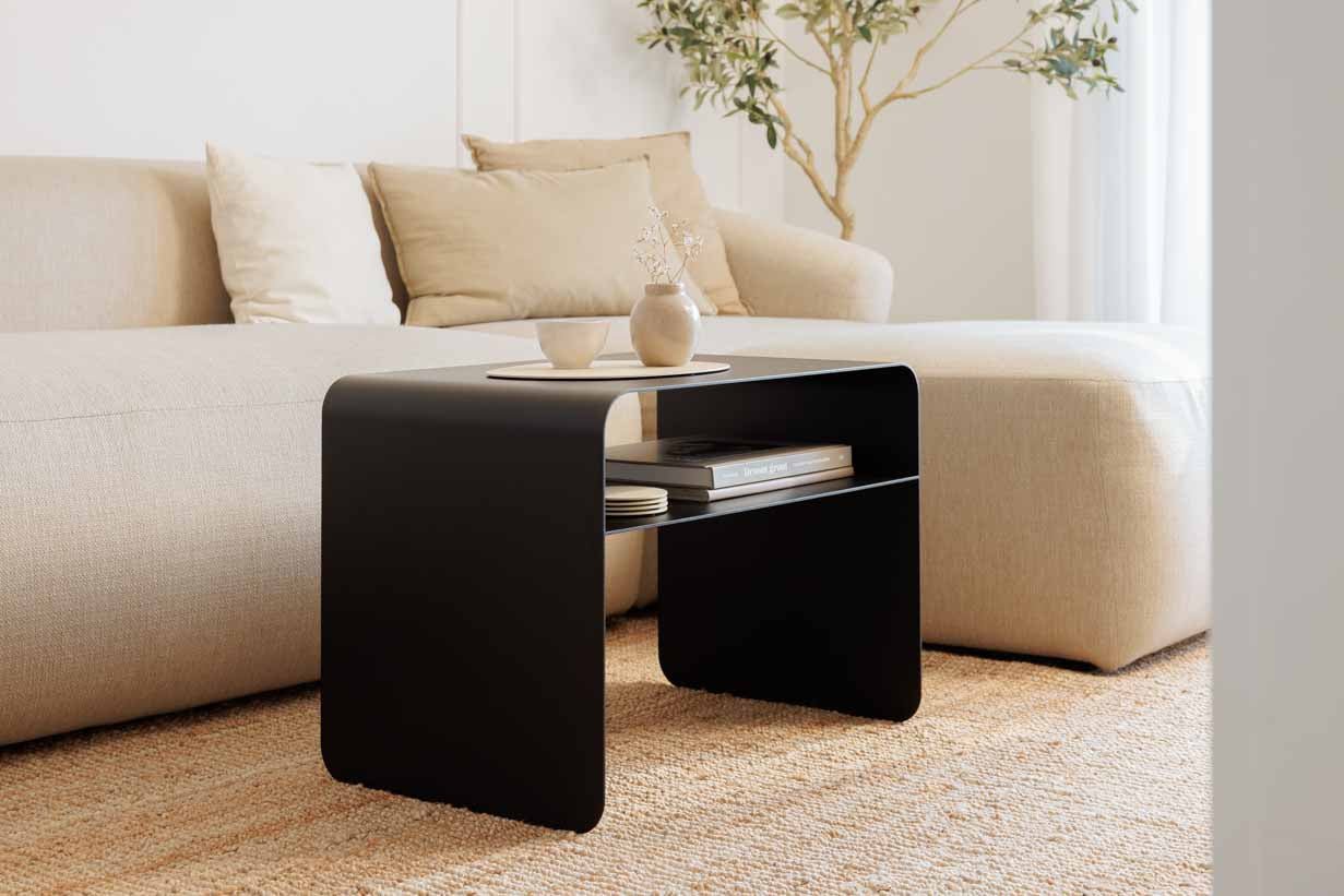 Couchtisch/Beistelltisch Cosmo – Pulverbeschichtetes Metall in modernem Design