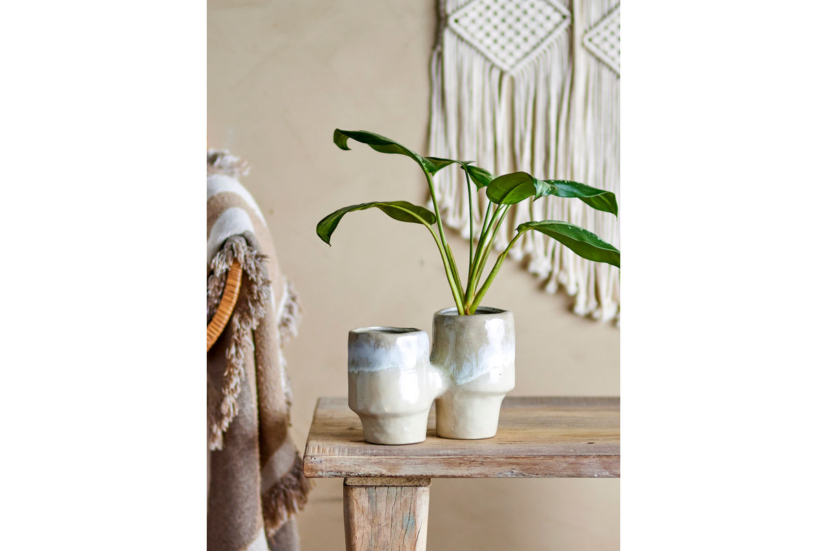 Kvetináč Doublepott – glazovaná kamenina