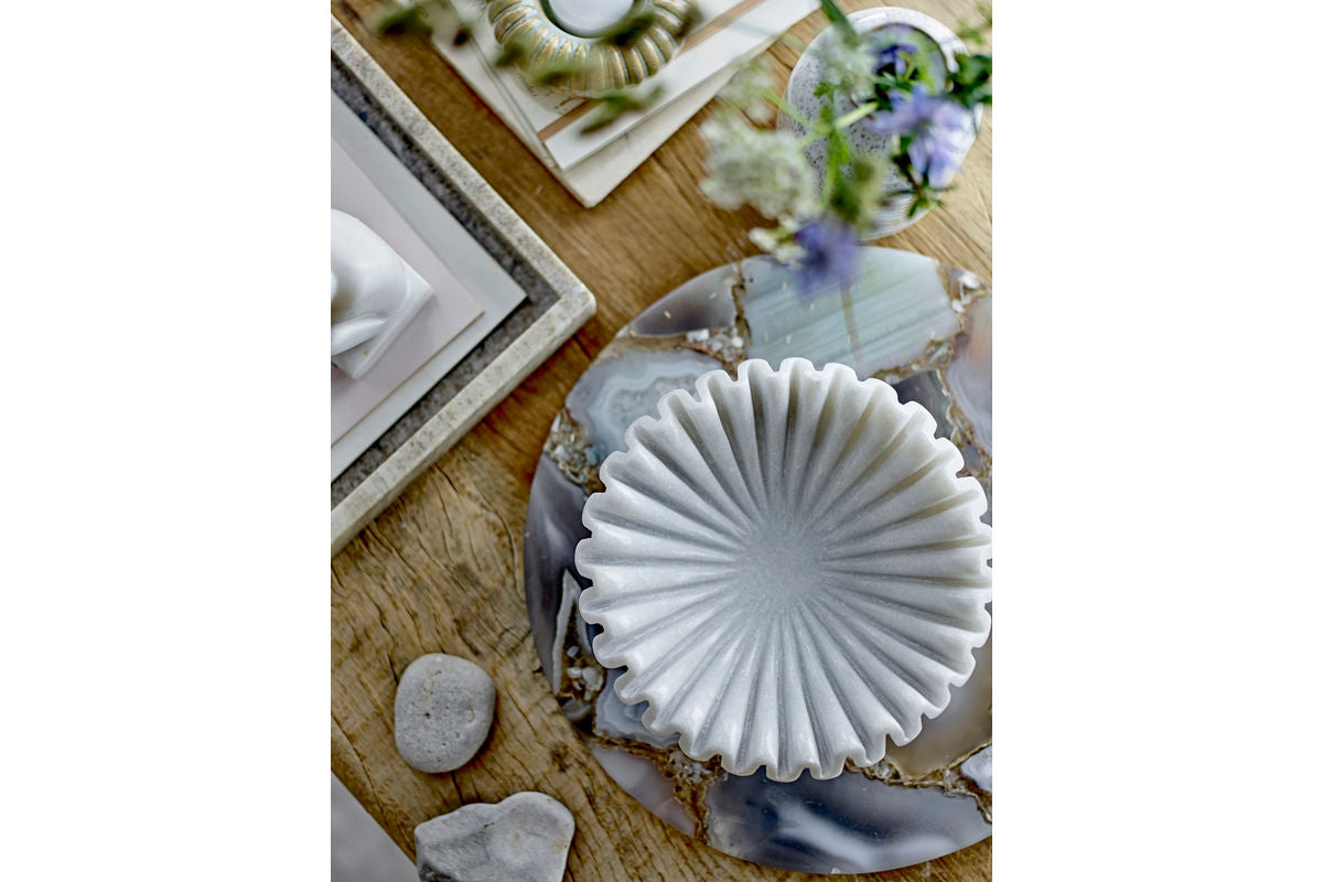 Miska Anira – ručne vyrezávaný biely mramor