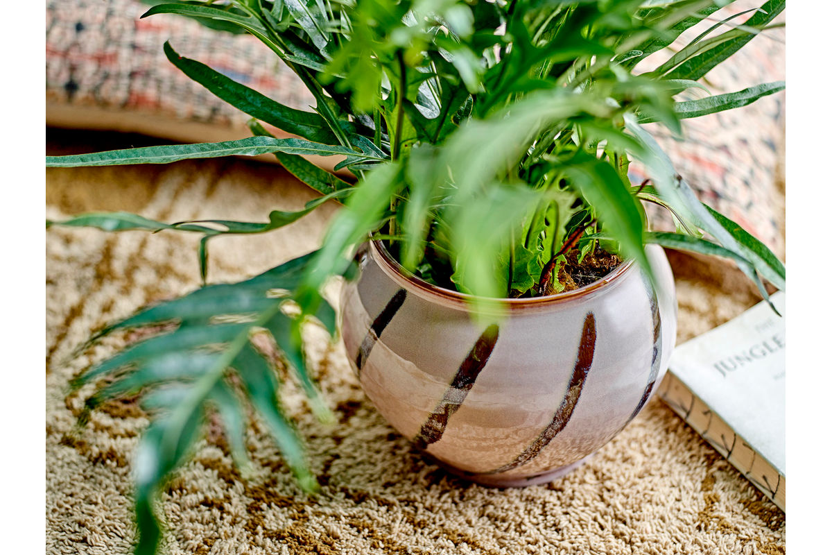 Kvetináč Rosystripe – glazovaná kamenina