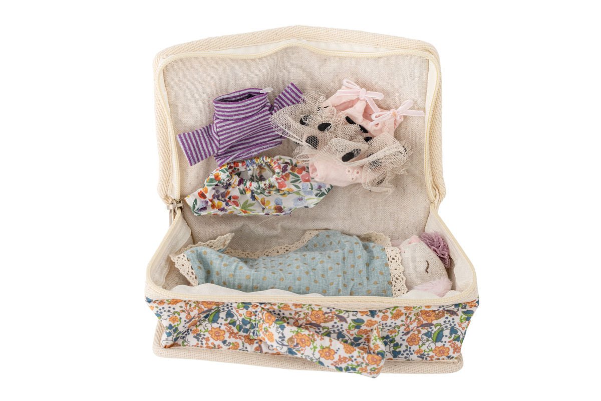 Textilná bábika „Luna“ s taškou – Farebná herná súprava z polyesteru