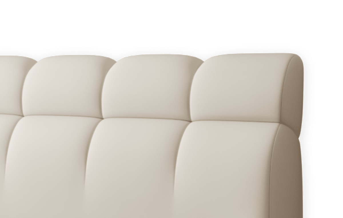 Vlastná čalúnená posteľ: Čelo postele