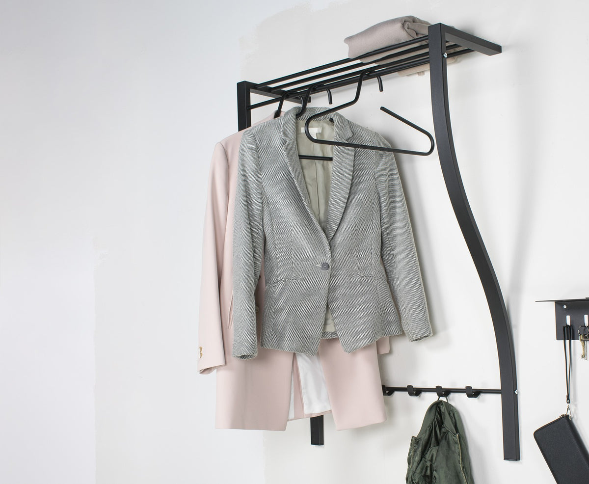 Designer Wandgarderobe Arcos - Schwarz