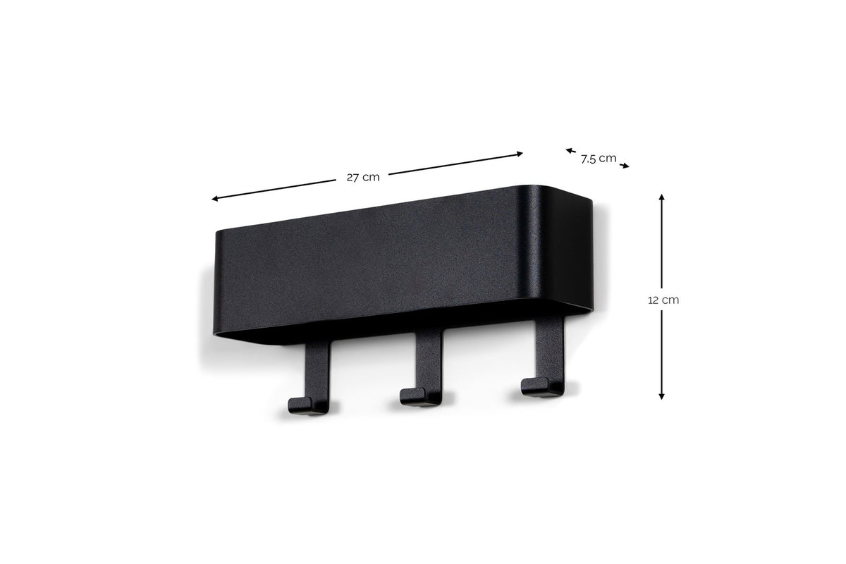 Designer Wandgarderobe Mirva - Schwarz