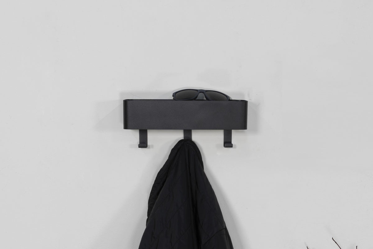 Designer Wandgarderobe Mirva - Schwarz