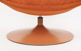 Designer Drehsessel Nando in Samt in Orange – Detail Drehfuß