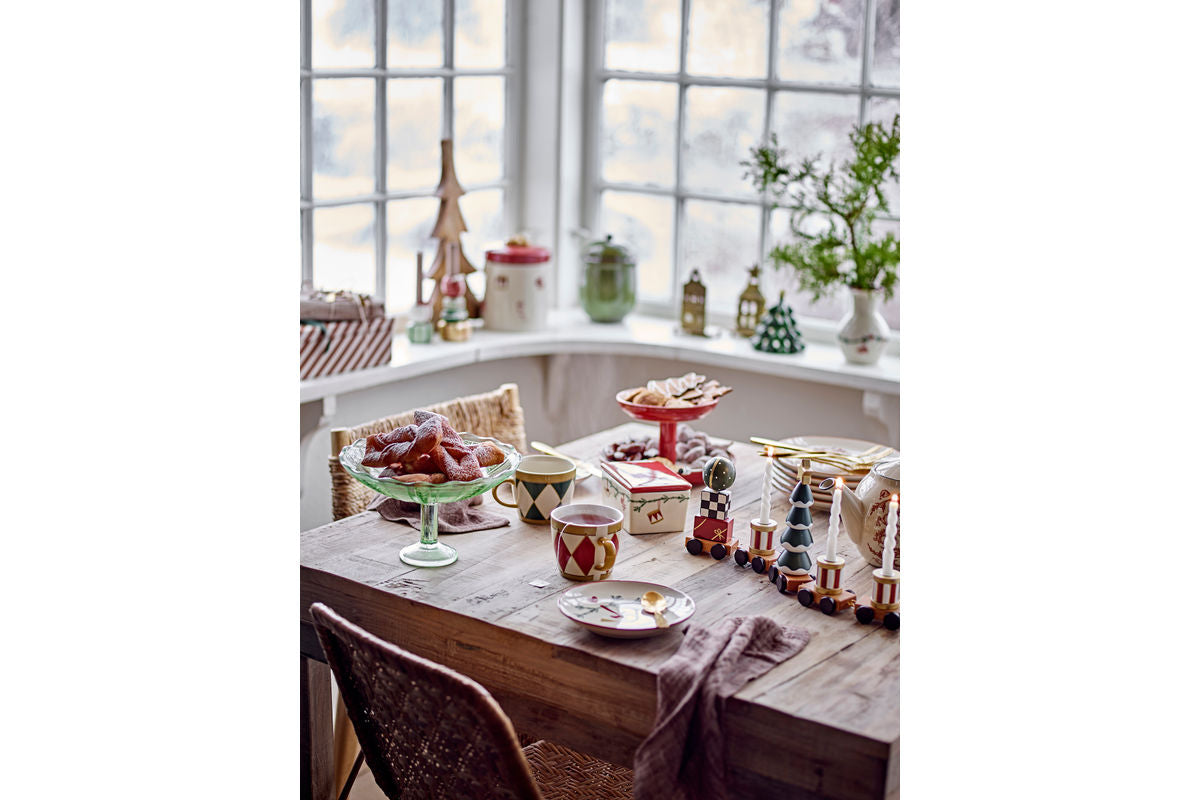 Sockelová miska Elsin – recyklované sklo v Zelená