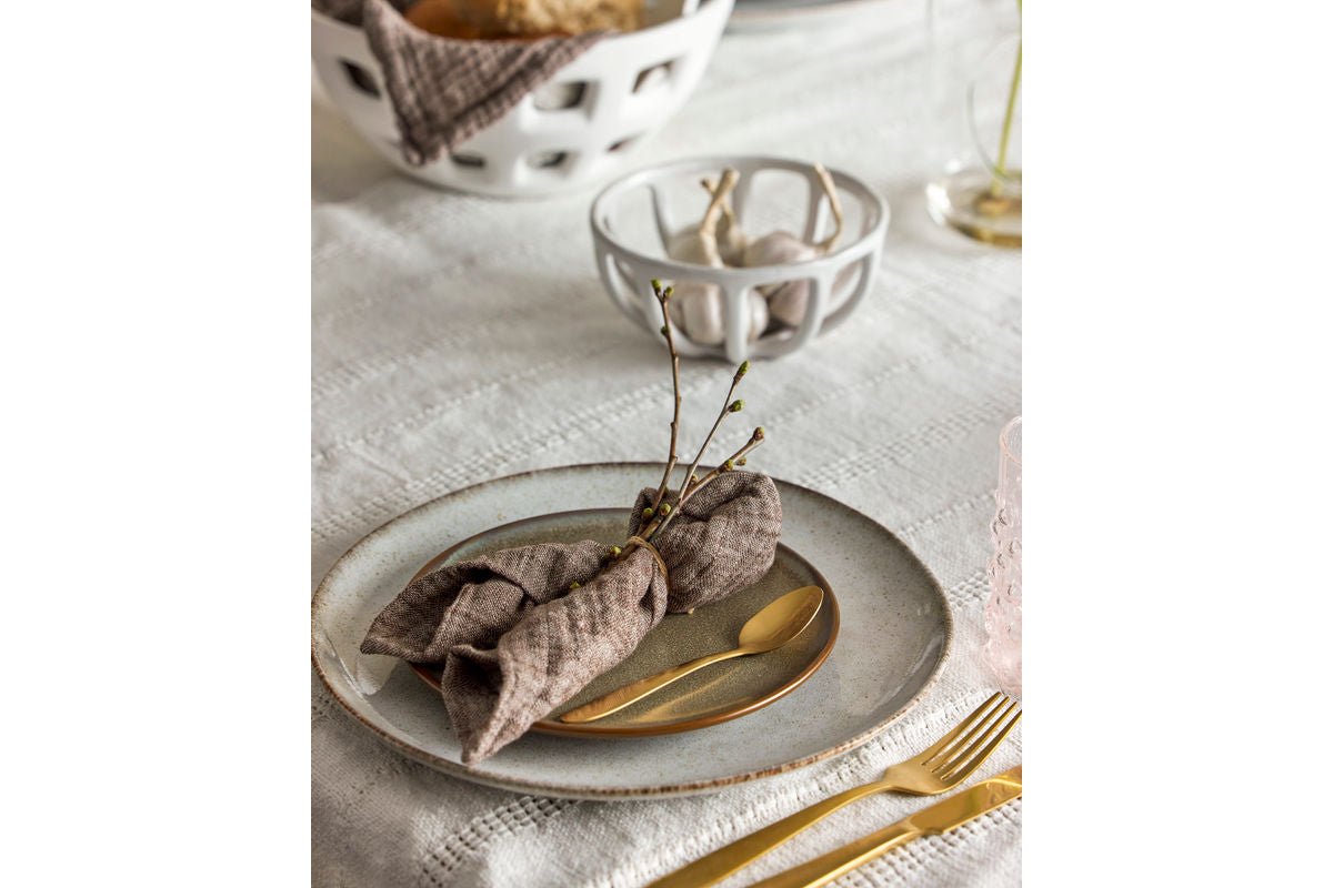 Súprava riadu Tokio – Škvrnitá glazúra s tmavým okrajom (12-dielna)