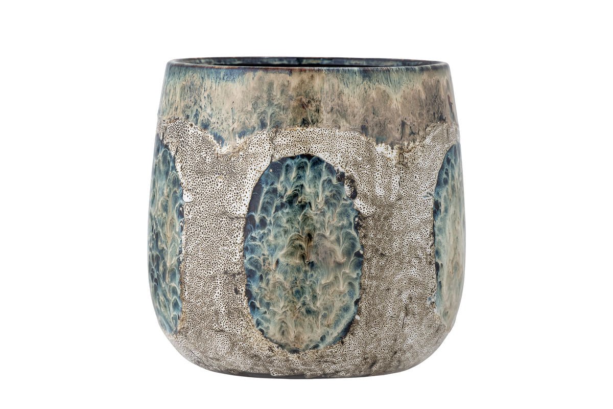 Kvetináč Topia – ručne maľovaná kamenina