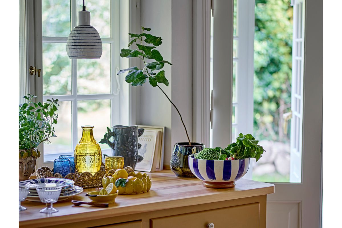 Súprava dekanter a pohárov Lior – sklo v teplom jantárovom odtieni