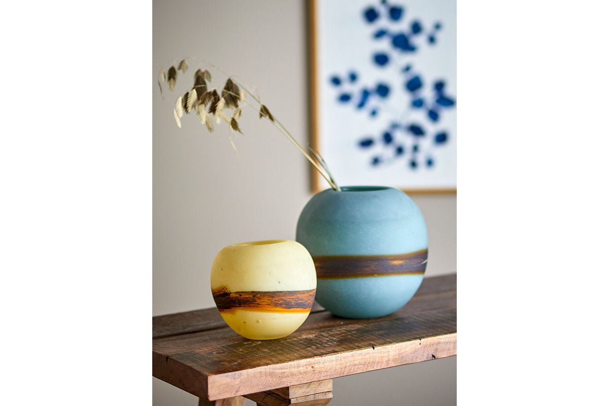 Váza „Feyra“ – modré sklo