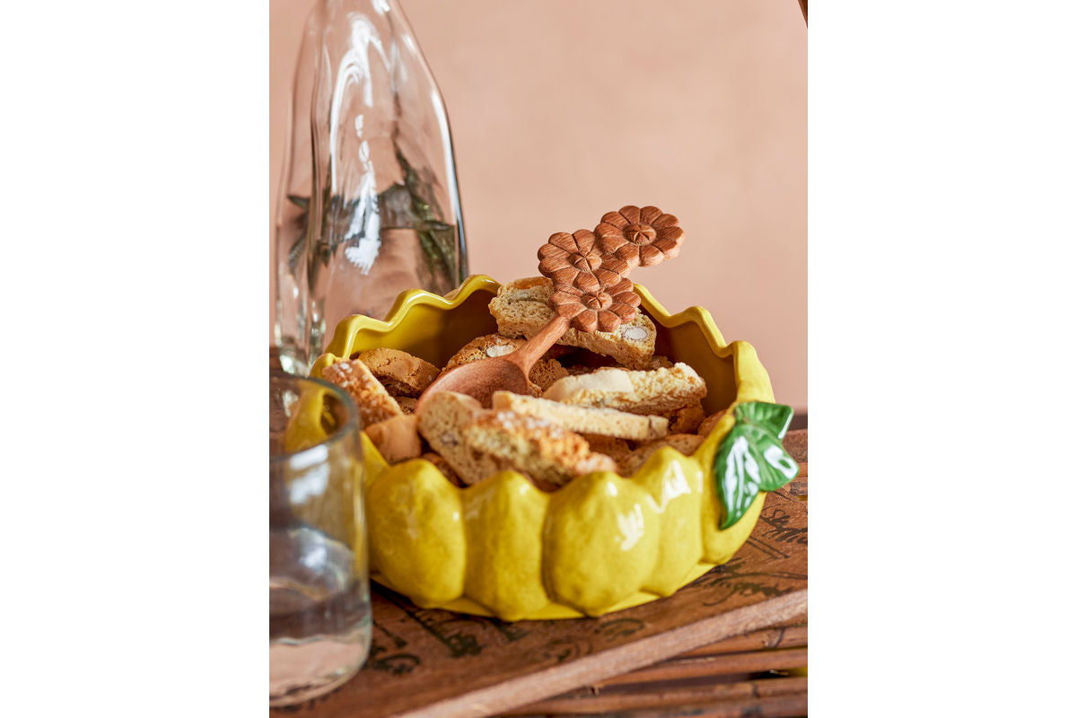 Miska Zelda – ručne zdobená kamenina s motívom citrónov