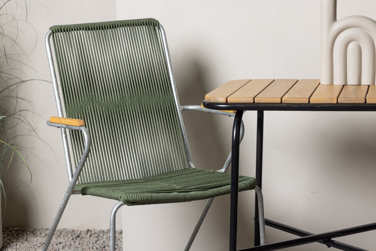 Garten Cafegruppe Ruben – 3-teiliges Gartenmöbel-Set mit einer Akazien-Tischplatte