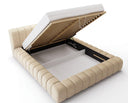 Designer Polsterbett Ivo in Samt – Beige