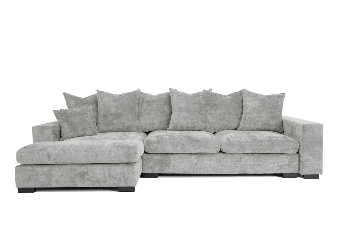 Designer Sofa Selena L mit Schlaffunktion in Strukturstoff
