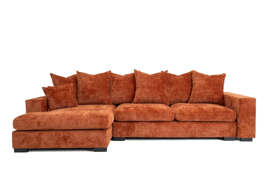 Designer Sofa Selena L mit Schlaffunktion in Strukturstoff
