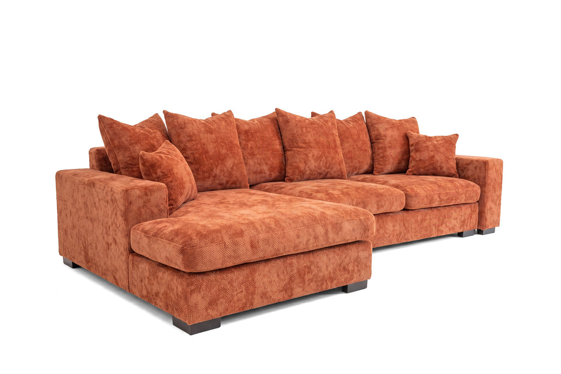 Designer Sofa Selena L mit Schlaffunktion in Strukturstoff