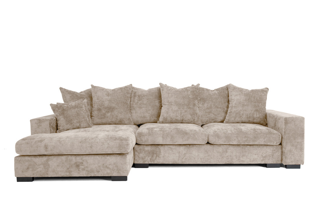 Designer Sofa Selena L mit Schlaffunktion in Strukturstoff