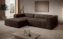 Designer Ecksofa Vasto in Cord – Braun – Links