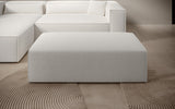 Beistellhocker Vasto in Strukturstoff – Weiß