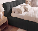Designer Polsterbett Nela in Bouclé – Anthrazit