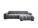 Designer Ecksofa Amalfi in Samt mit elektrischer Sitzerweiterung