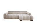 Designer Ecksofa Amalfi in Samt mit elektrischer Sitzerweiterung