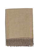Leichte Alpaka Tagesdecke Elora - Reine Alpakawolle in Sand - 175x135 cm