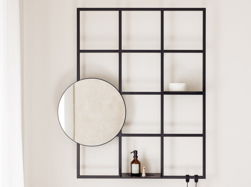 Nástenný regál Rivo – flexibilný kovový regál so zasúvacím systémom