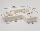 Designer Ecksofa Loft in Samt
