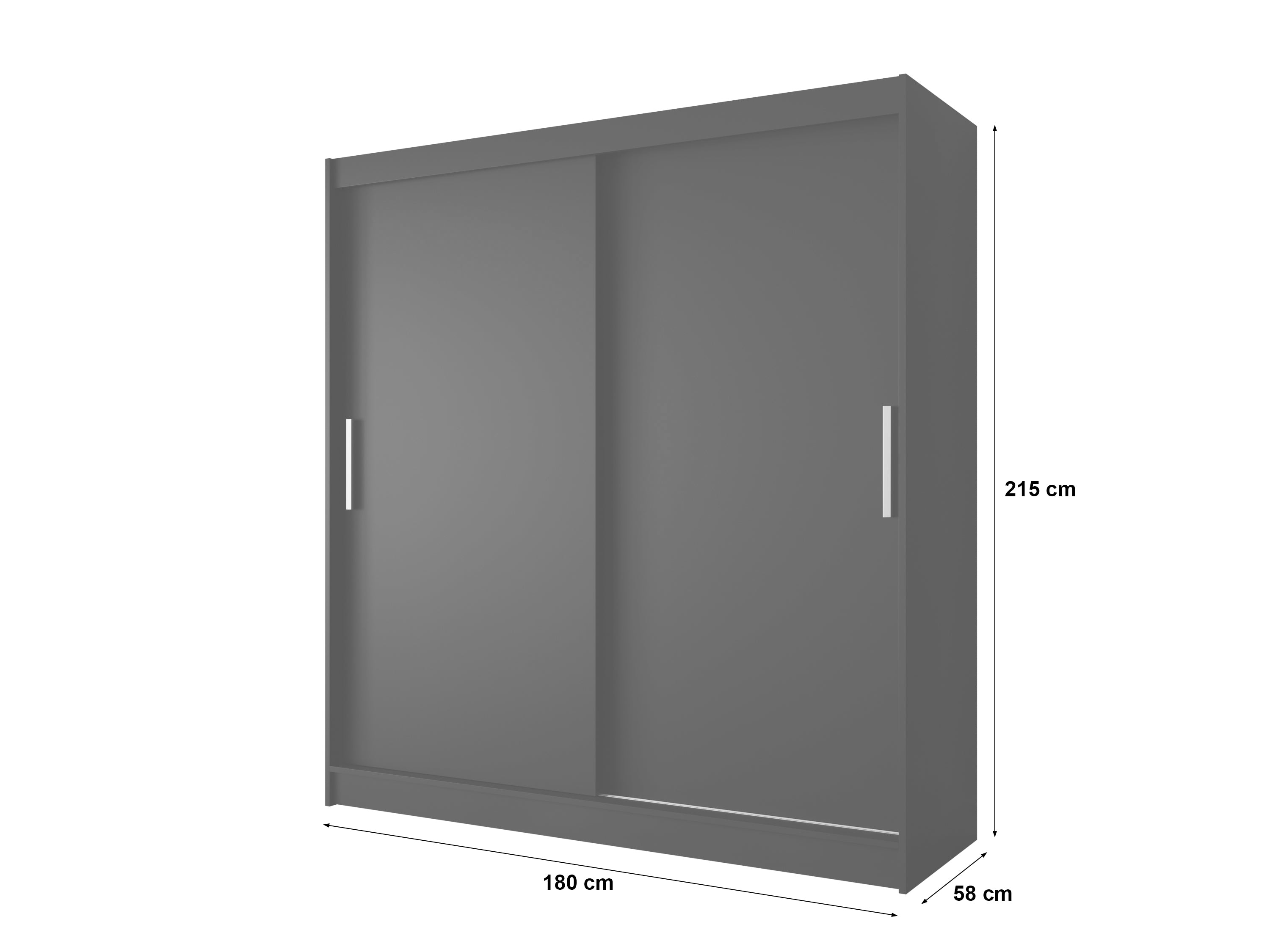 Dizajnová skriňa Aveno – Bielá alebo Czarny s minimalistickými posuvnými dverami