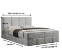 Boxspring posteľ Benátky zamsková s úložným priestorom