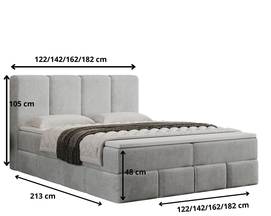 Boxspring posteľ Benátky zamsková s úložným priestorom