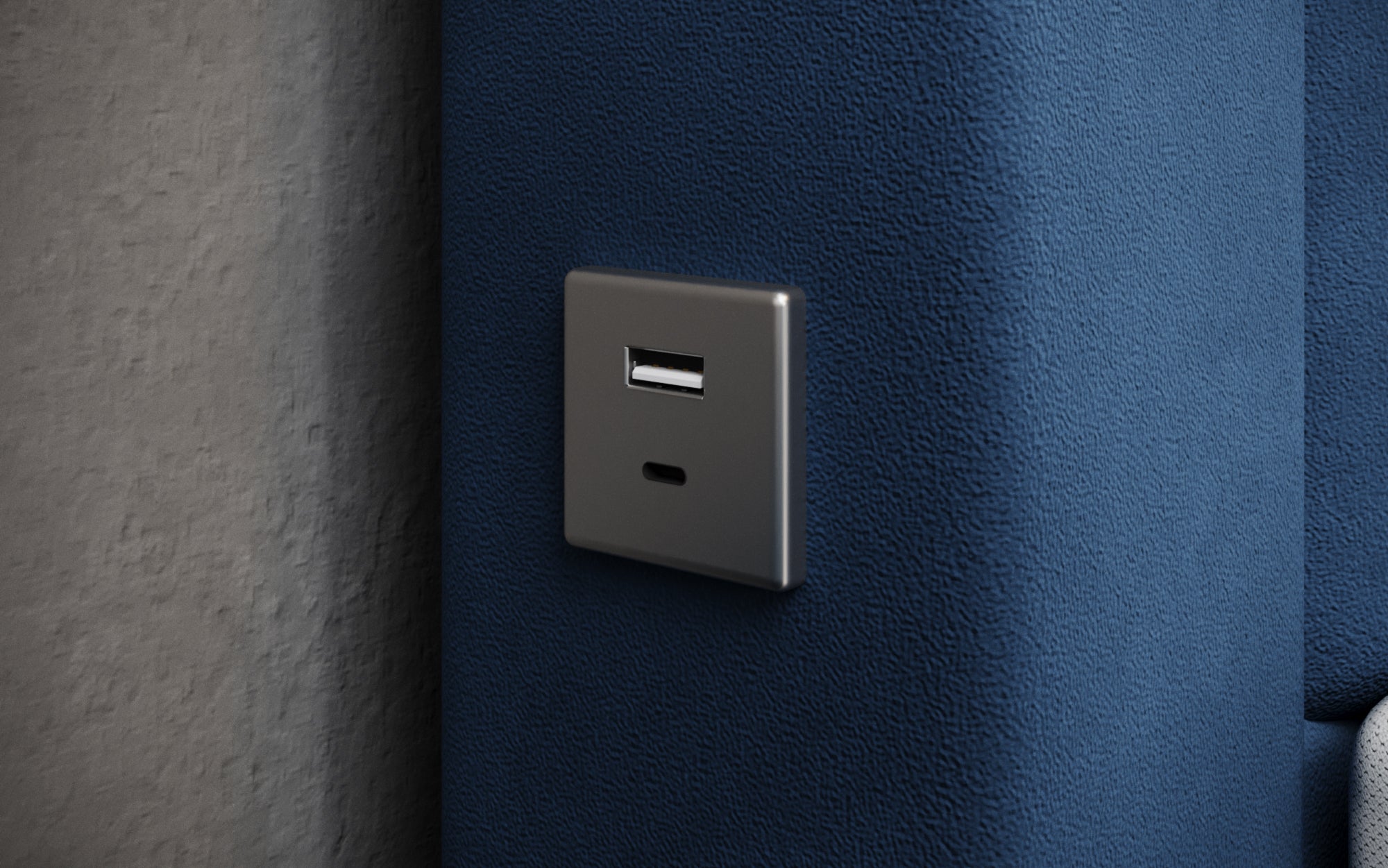 Boxspringová posteľ Troja s RGB, USB a úložným priestorom