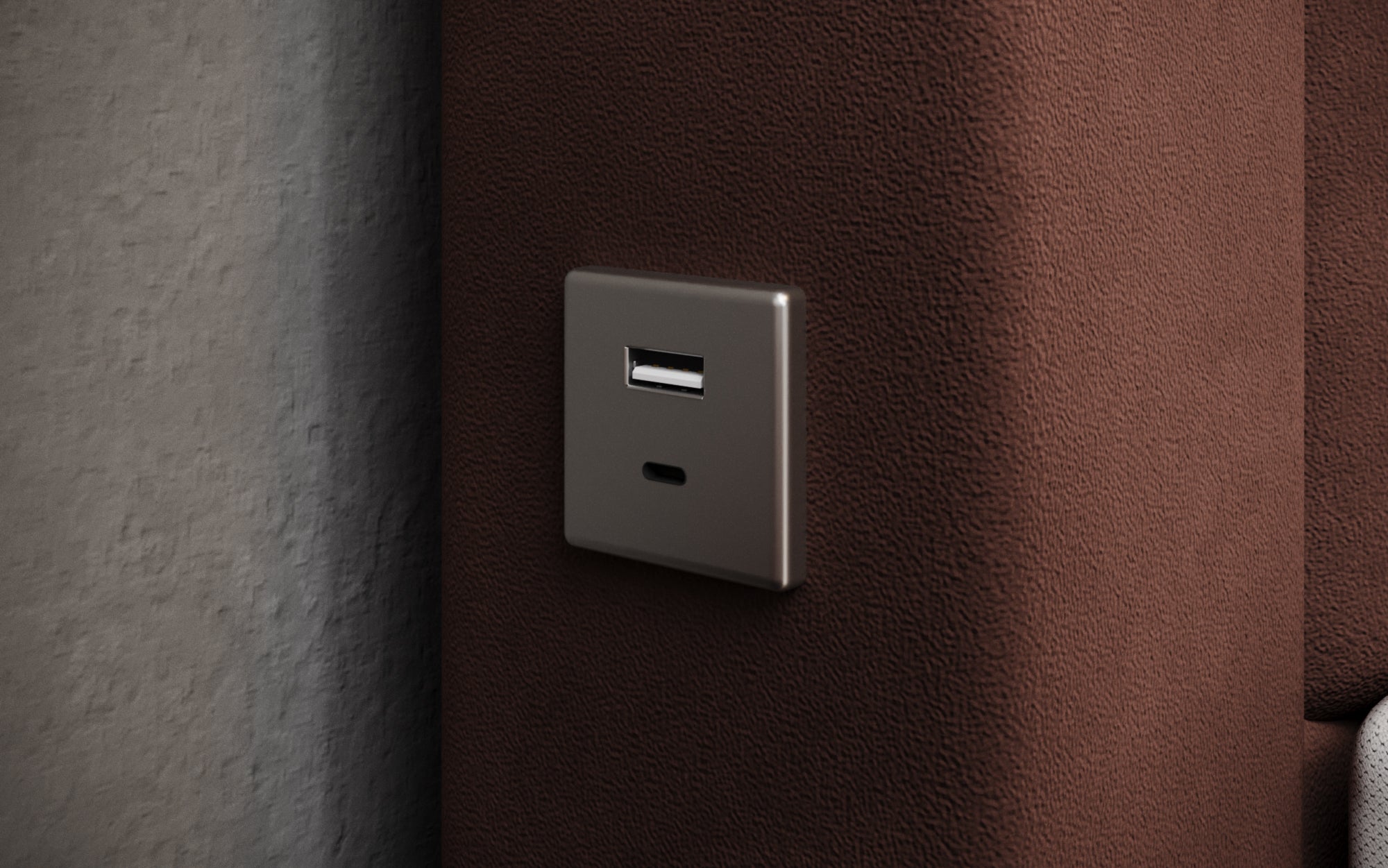 Boxspringová posteľ Troja s RGB, USB a úložným priestorom