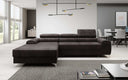 Dizajnová rohová pohovka Melinda s funkciou spania a sklápania