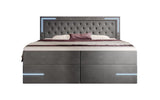 Boxspringbett Carlotta mit LED, Stauraum und USB (Samt) - Luxusbetten24