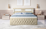 Boxspringbett Moonlight mit LED, USB und Stauraum - Luxusbetten24