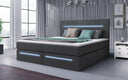 Boxspringbett Sejour mit LED u. Stauraum - Luxusbetten24