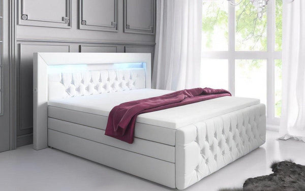 Boxspringbett Sonno mit RGB, USB und Stauraum
