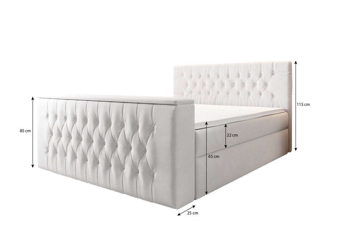 Boxspringbett Velano mit TV Lift und Stauraum - Luxusbetten24